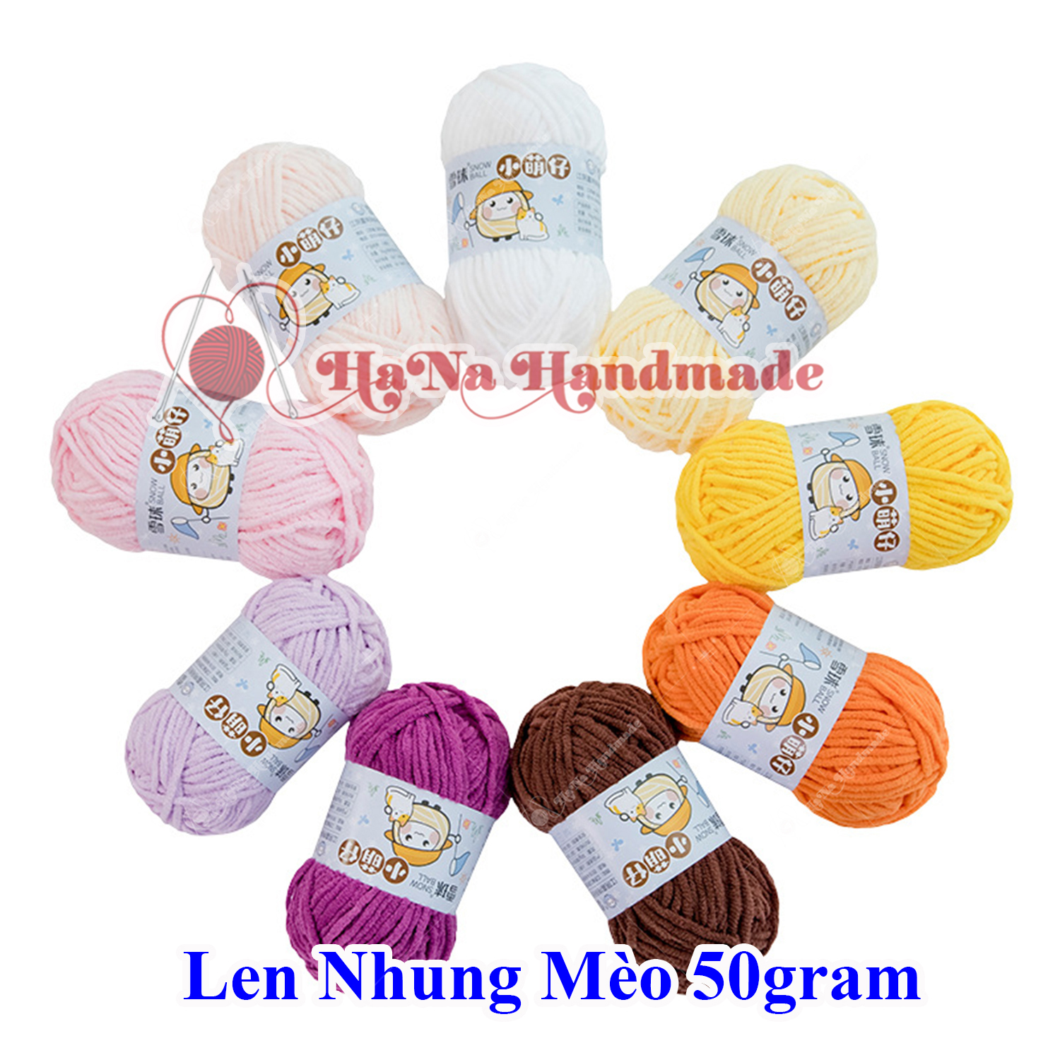 Len nhung mèo 3.5mm cuộn 50gram