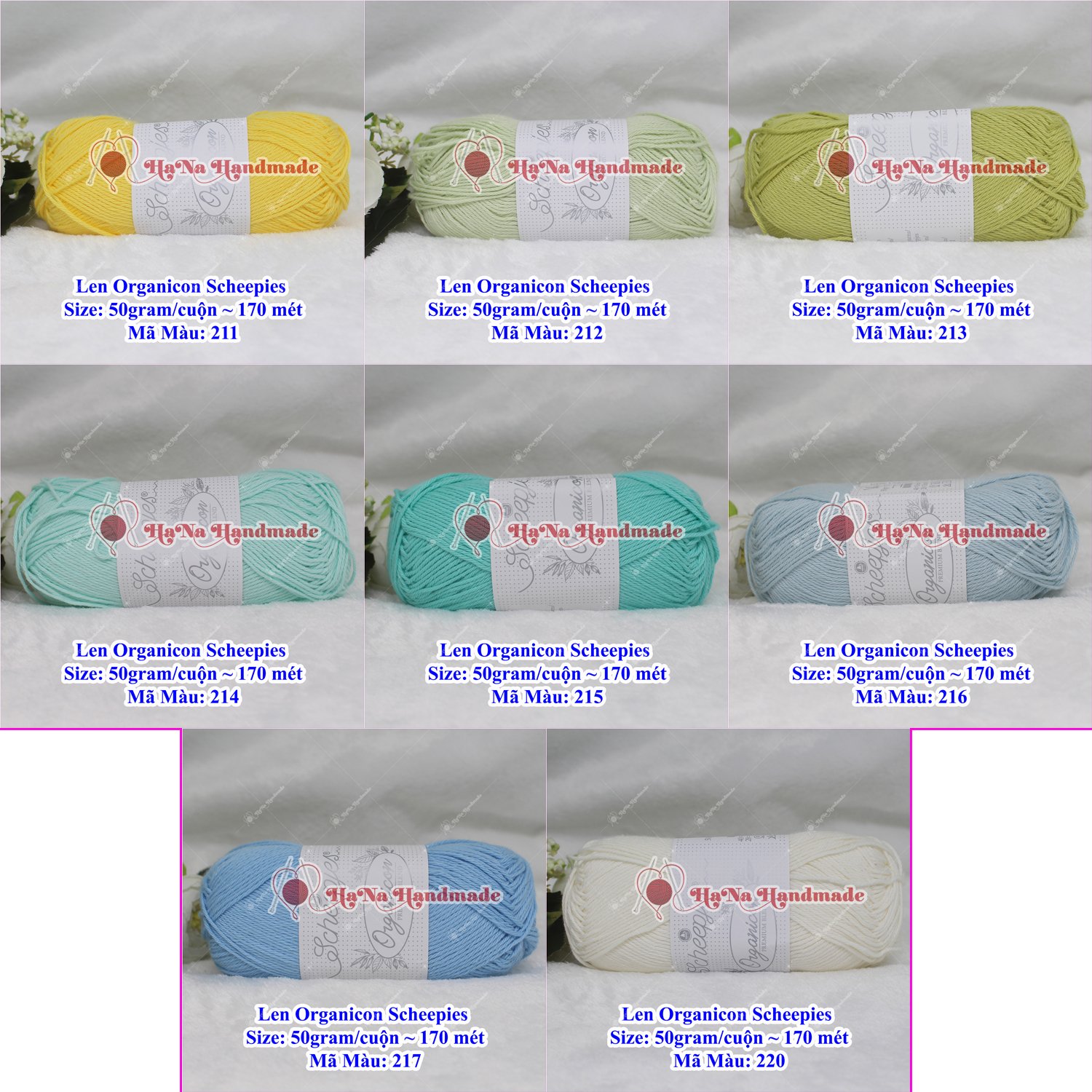 Len Organicon Scheepies 50g/c ~ 170 mét