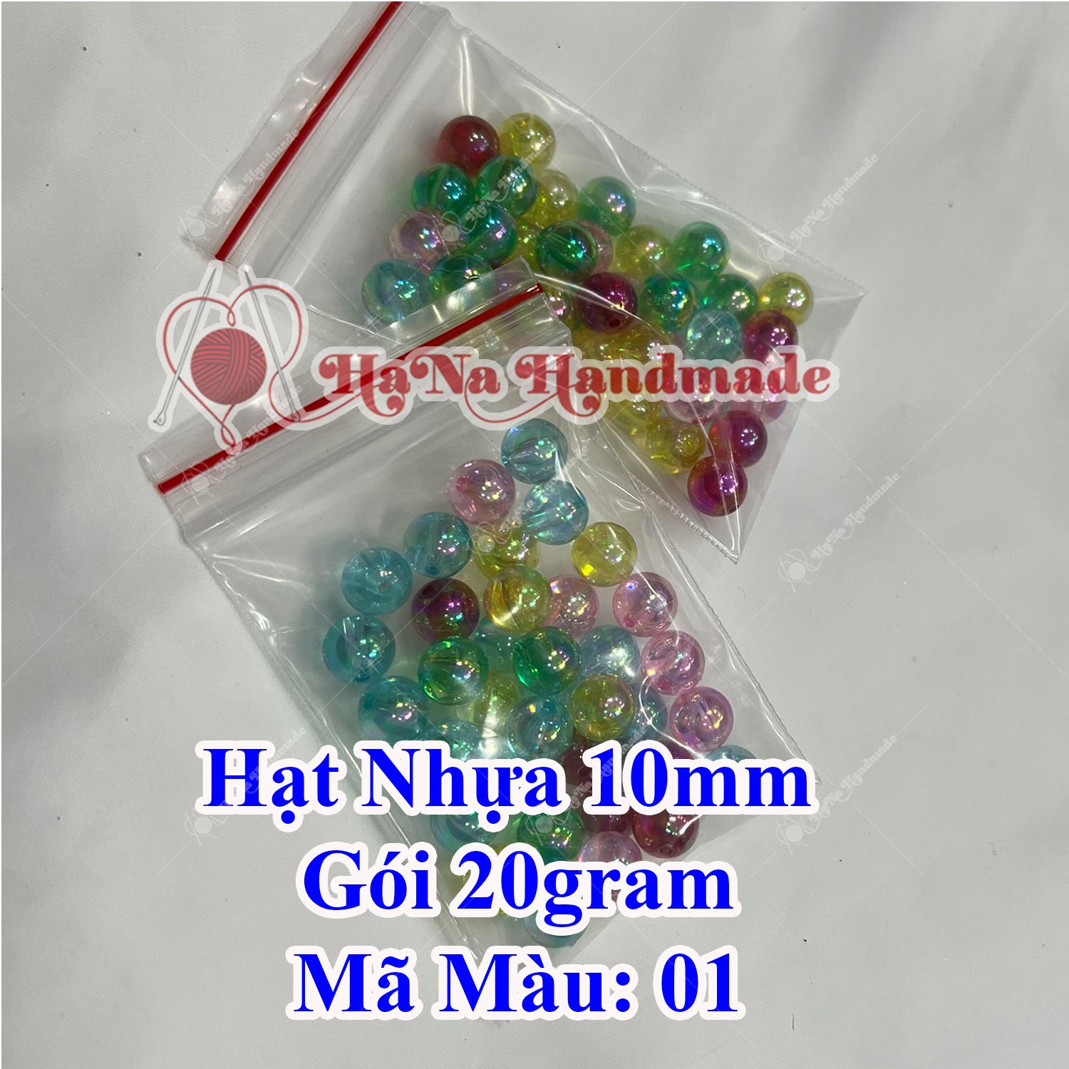 Hạt Nhựa Trang Trí 10mm Gói 20gram