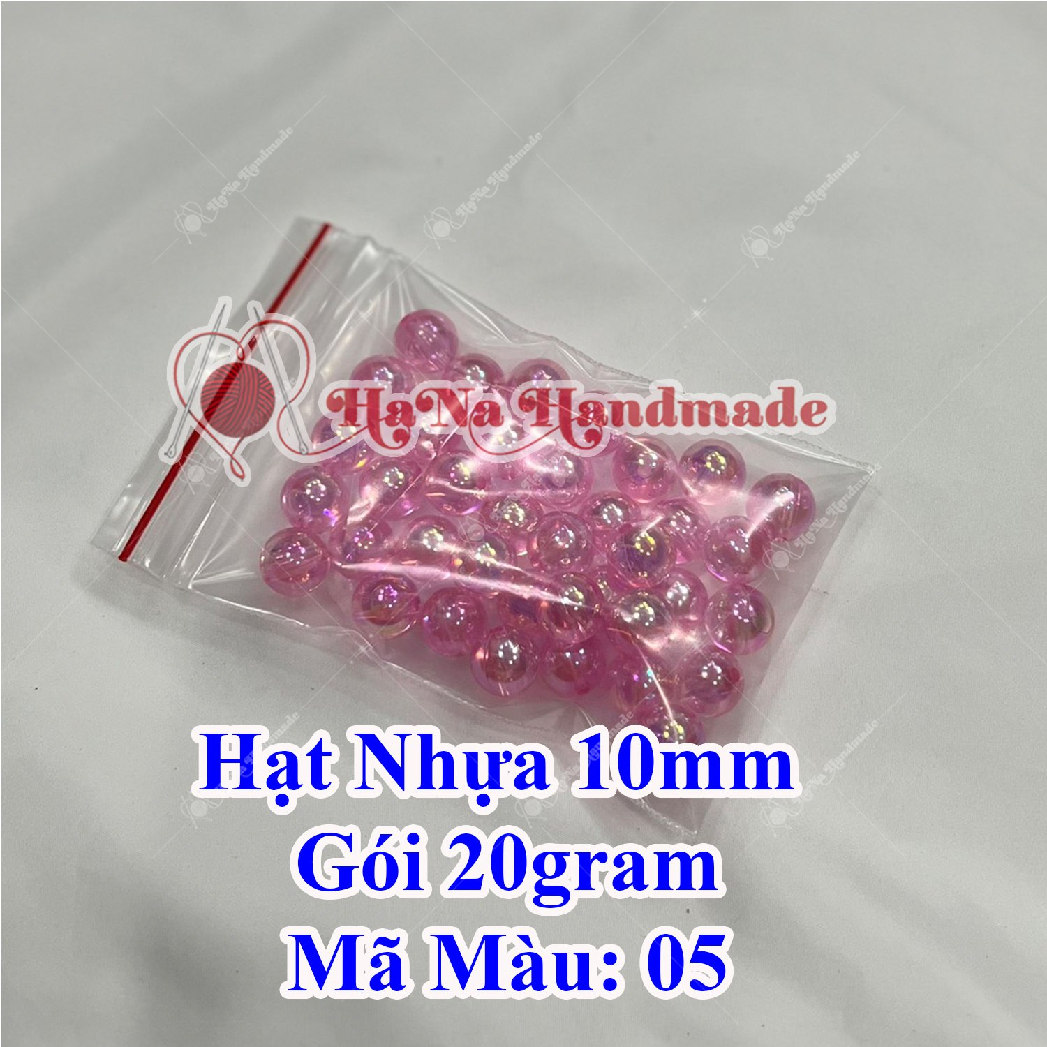 Hạt Nhựa Trang Trí 10mm Gói 20gram
