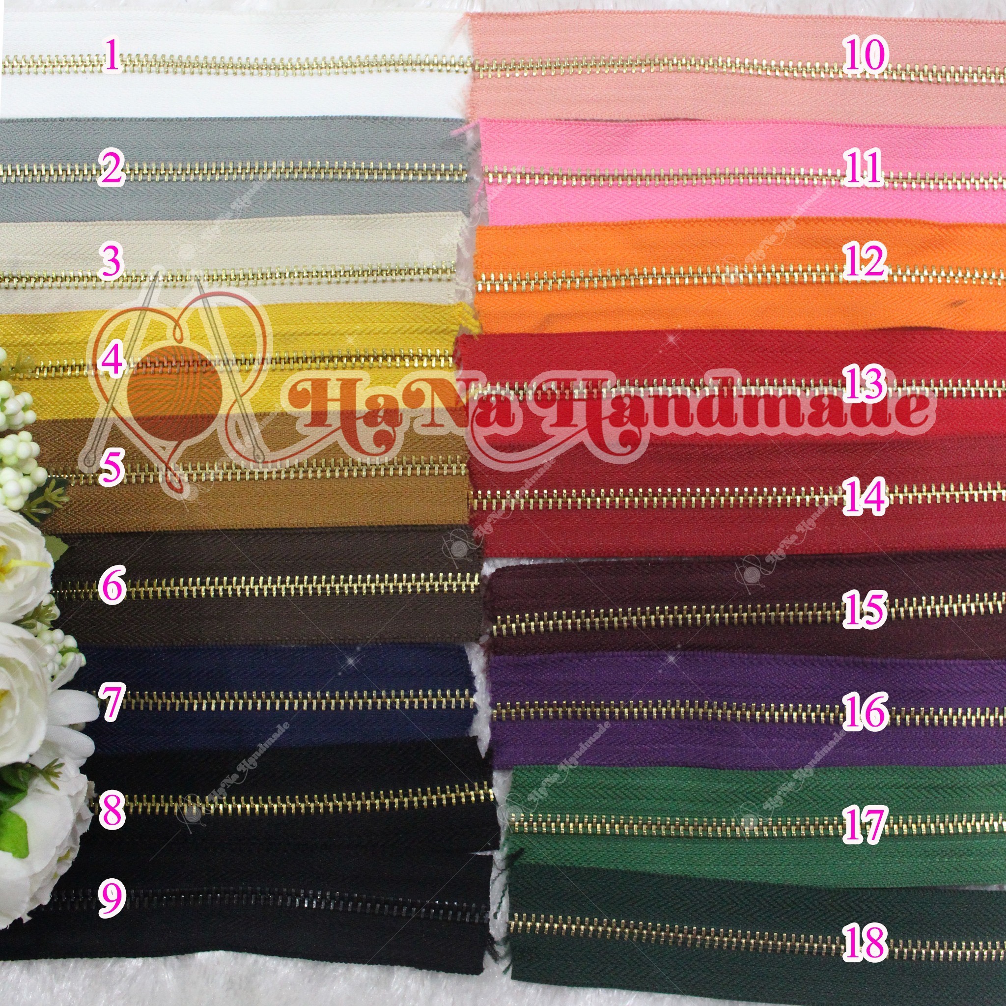 Đoạn Dây Kéo Răng 5( chưa gồm đầu kéo và chặn kéo): LOẠI 1 CHIỀU