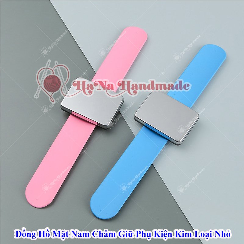Dụng cụ mặt nam châm giữ phụ kiện kim loại nhỏ đeo tay - giao màu ngẫu nhiên kiểu dáng đồng hồ