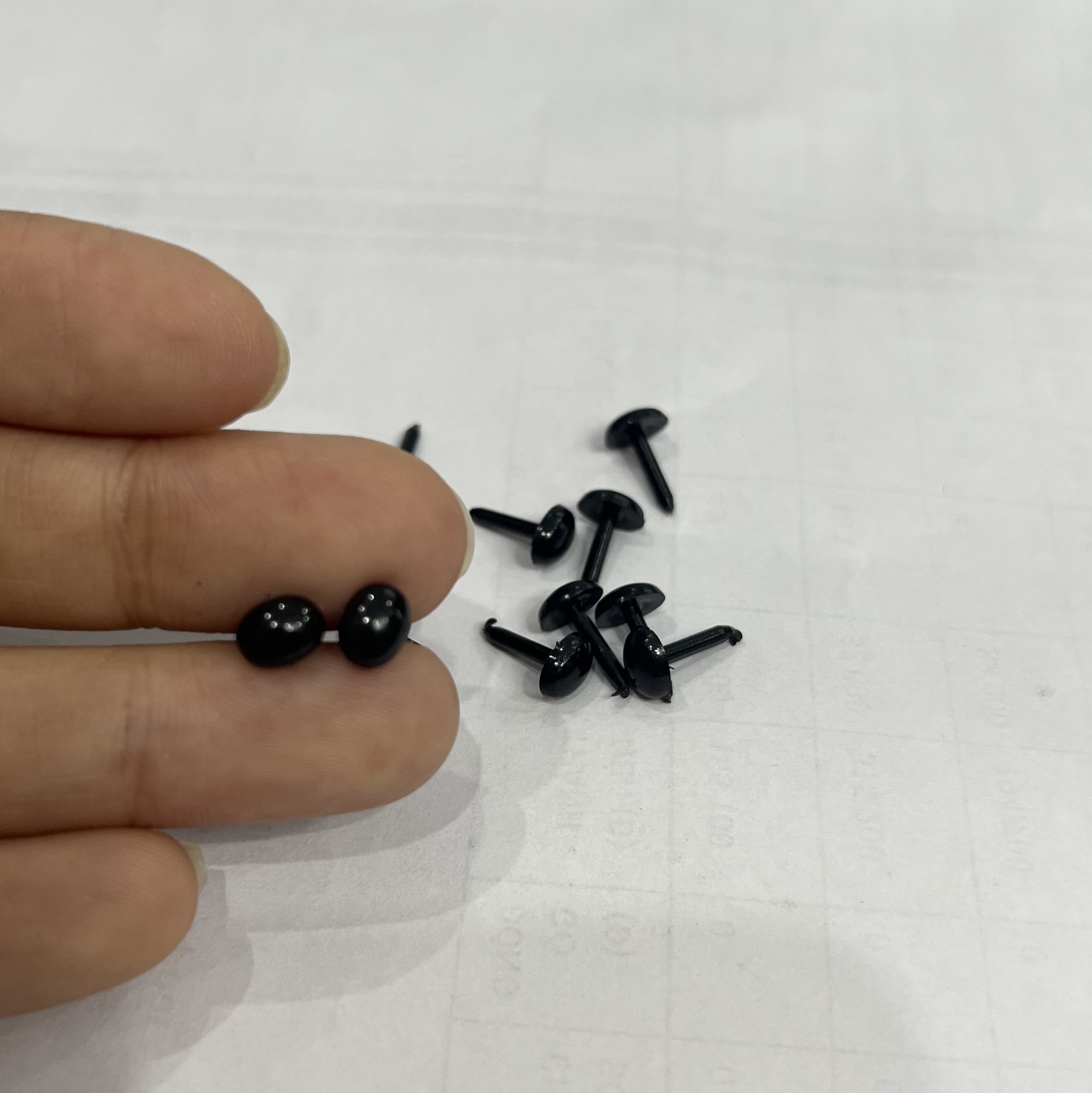 Mắt đinh oval làm thú bông handmade size nhỏ