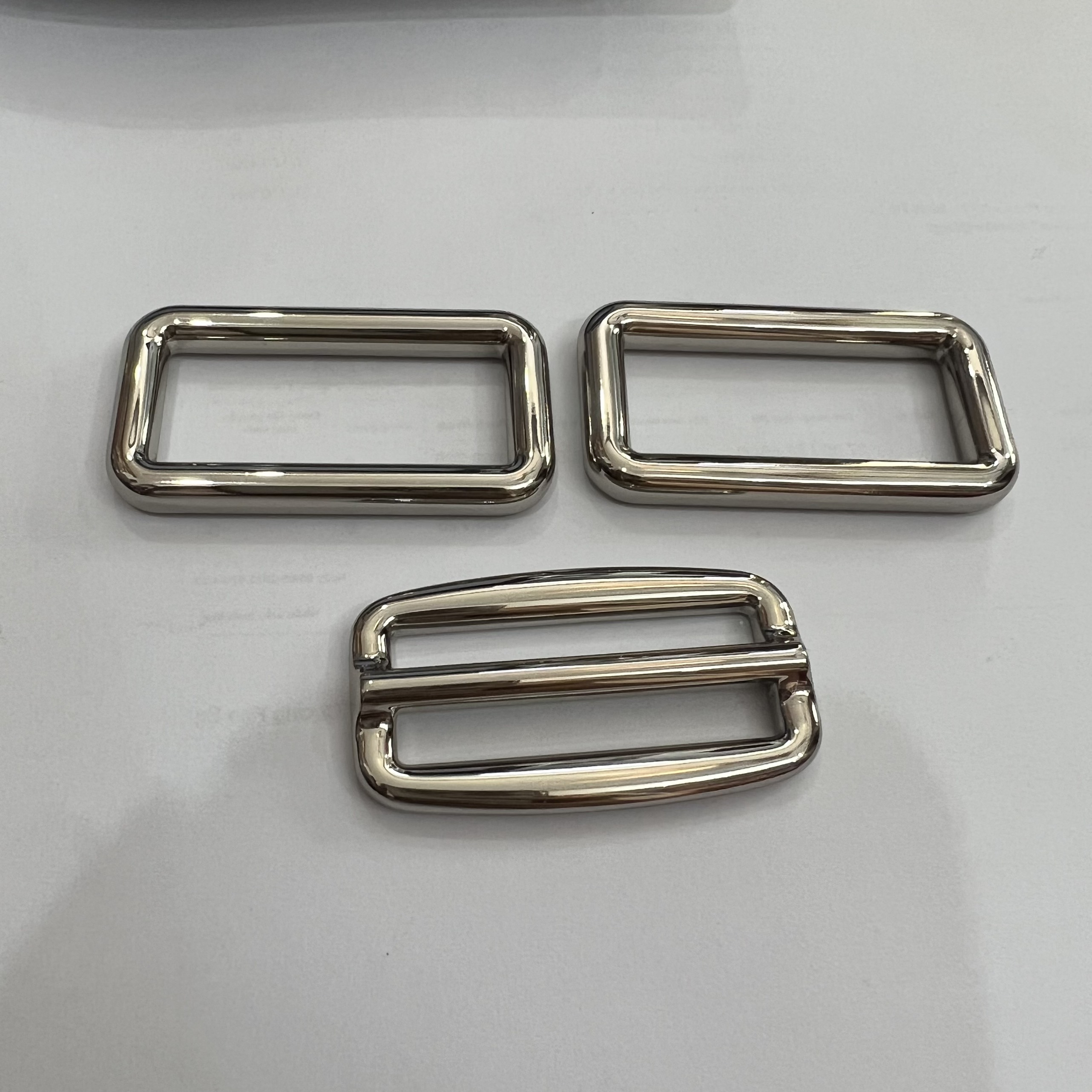 Set khoen chữ nhật và tăng giảm 4cm bạc dập chữ