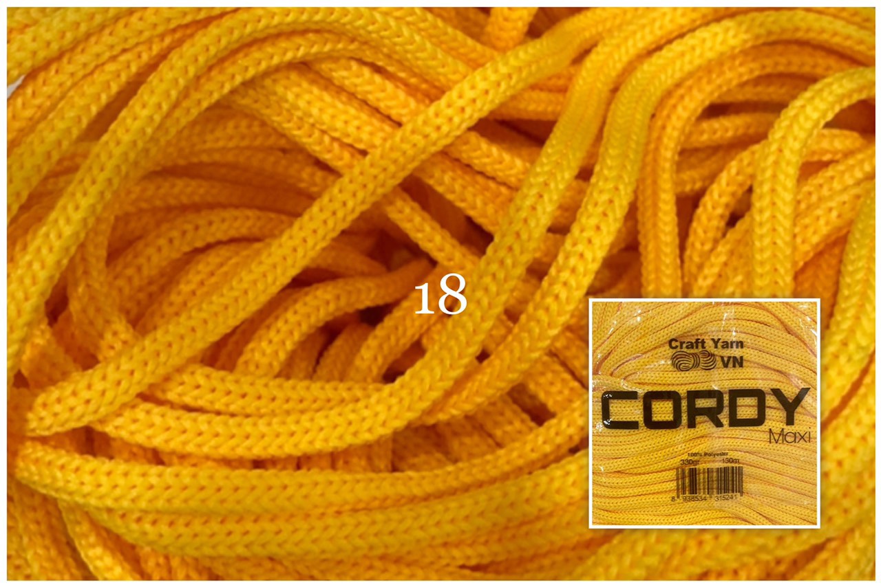 Sợi Cordy Maxi Craft Yarn trơn túi 330g khoảng 130m