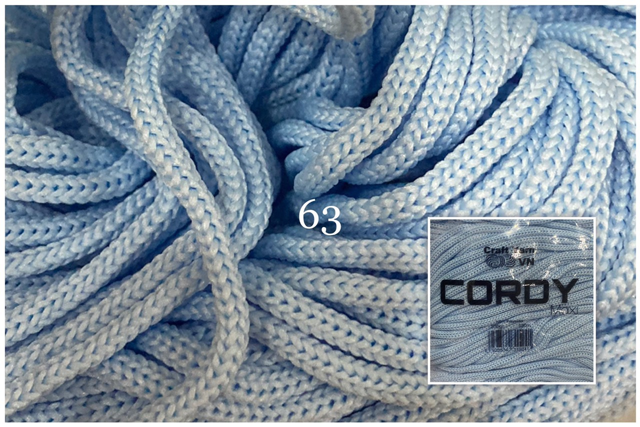 Sợi Cordy Maxi Craft Yarn trơn túi 330g khoảng 130m