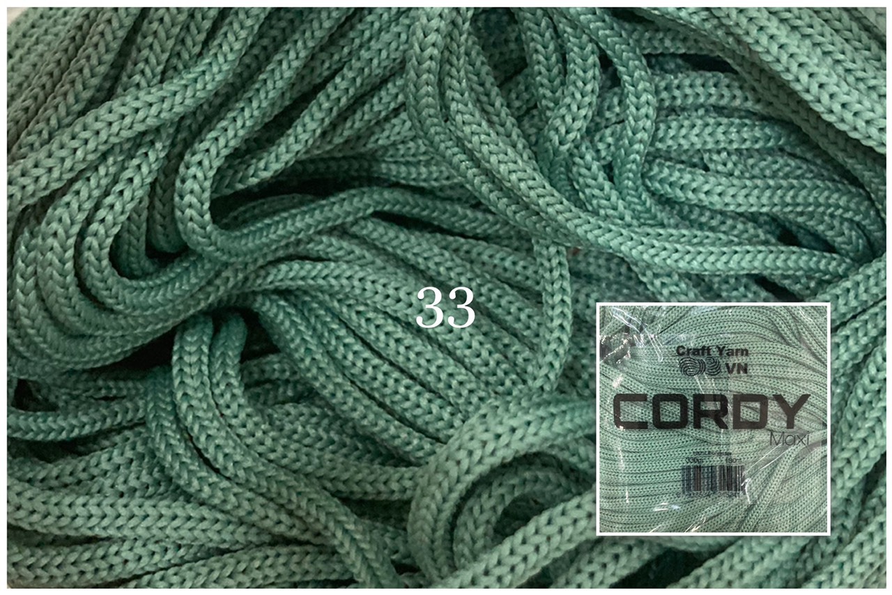 Sợi Cordy Maxi Craft Yarn trơn túi 330g khoảng 130m