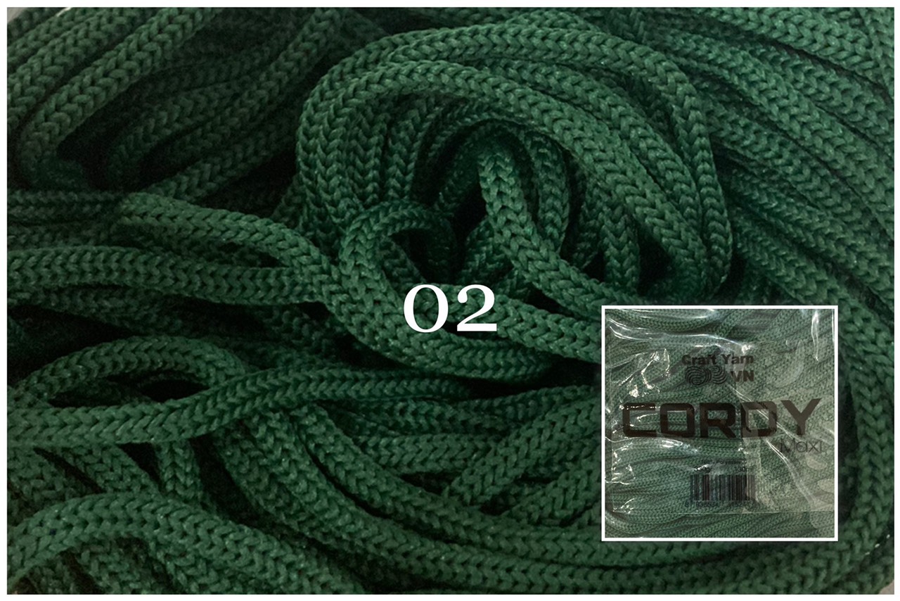 Sợi Cordy Maxi Craft Yarn trơn túi 330g khoảng 130m