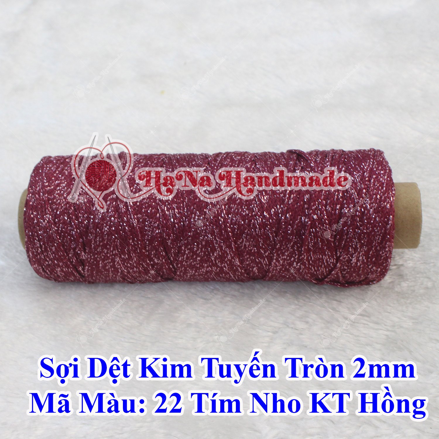 Sợi dệt kim tuyến tròn 2mm 30k/ống