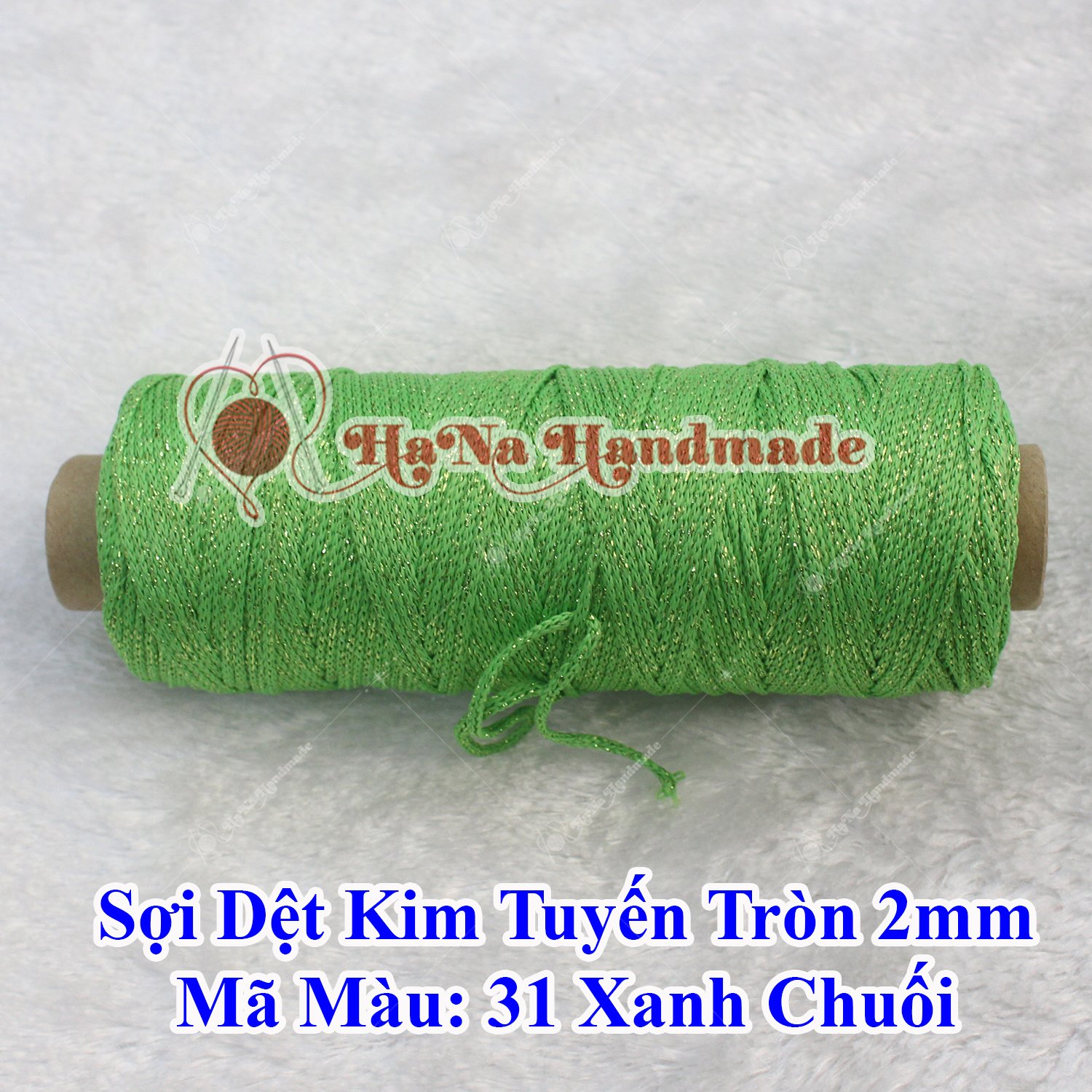 Sợi dệt kim tuyến tròn 2mm 30k/ống