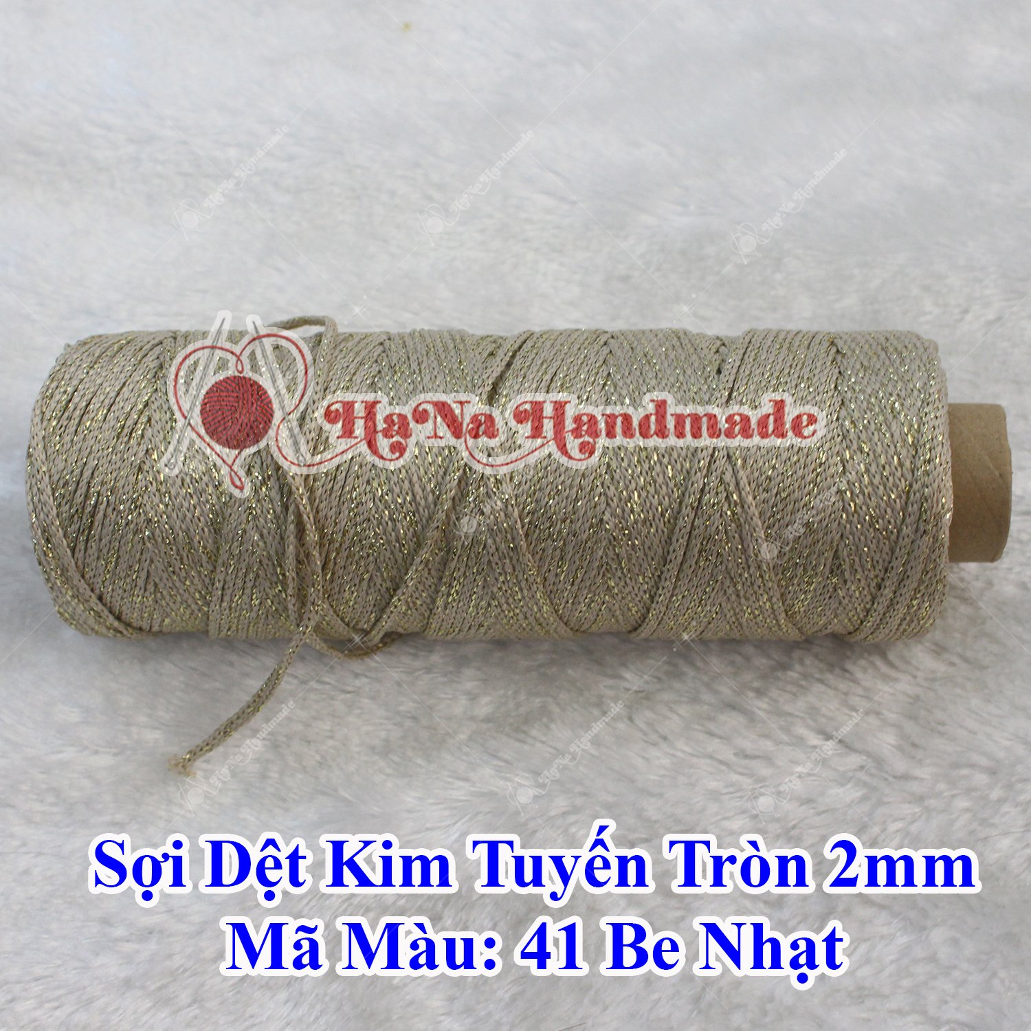 Sợi dệt kim tuyến tròn 2mm 30k/ống