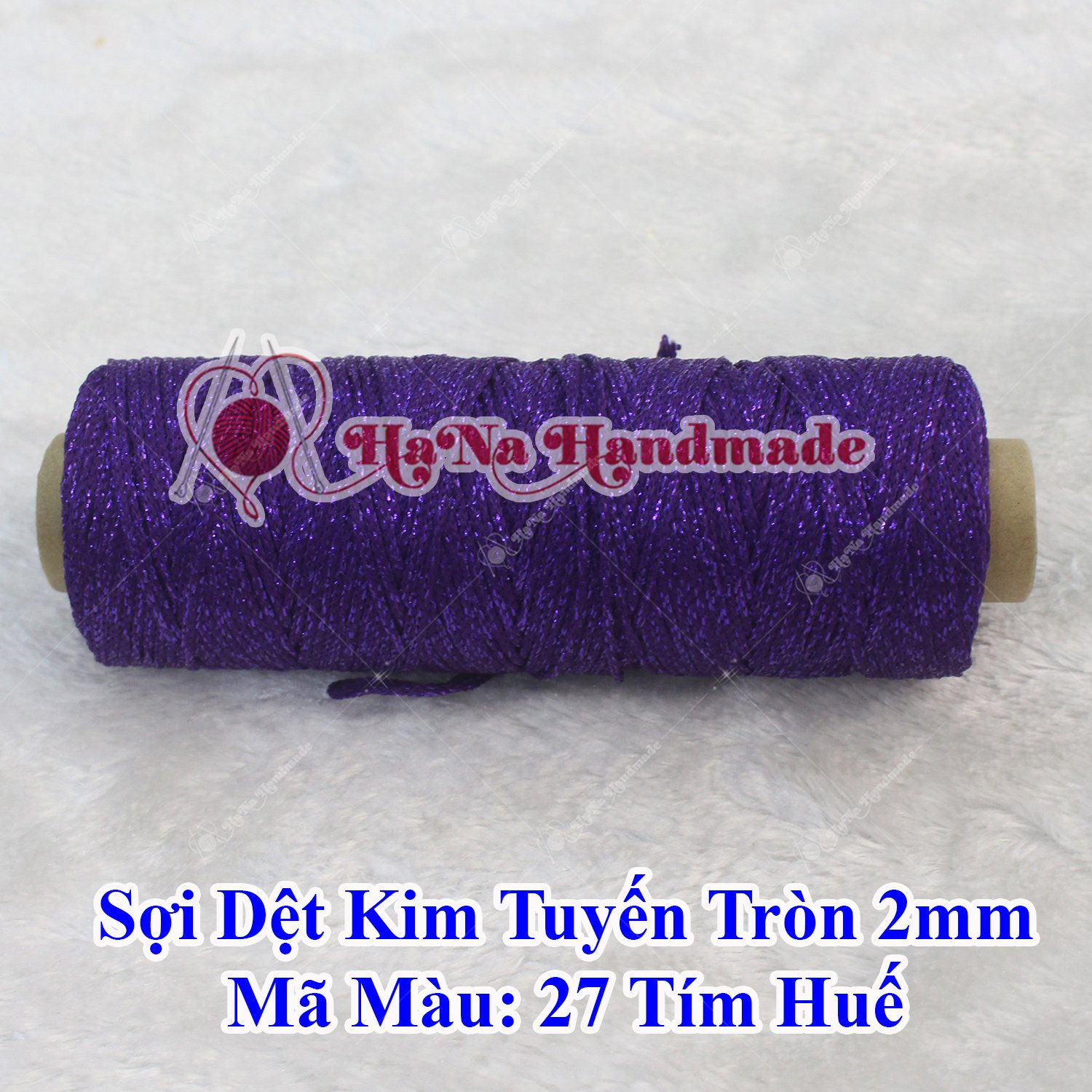 Sợi dệt kim tuyến tròn 2mm 30k/ống