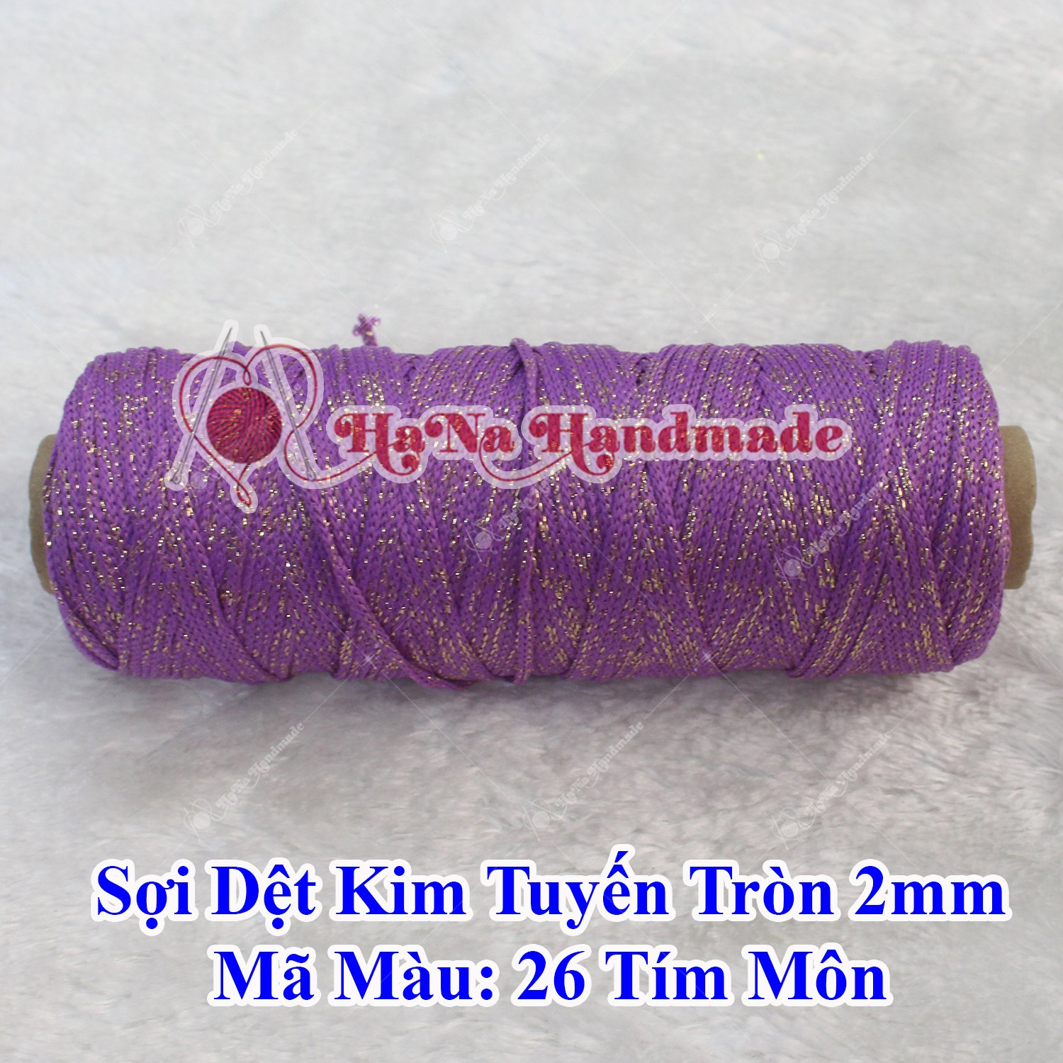 Sợi dệt kim tuyến tròn 2mm 30k/ống