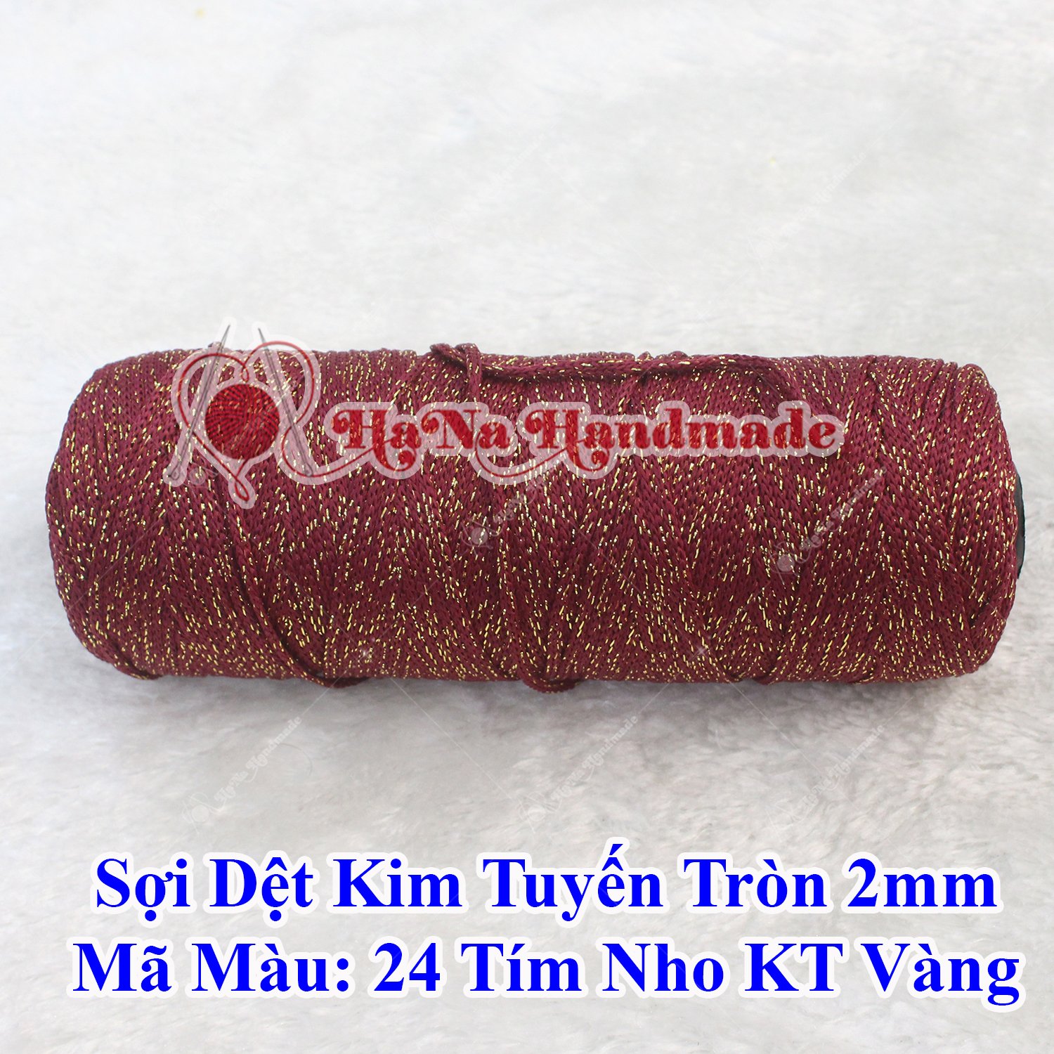 Sợi dệt kim tuyến tròn 2mm 30k/ống