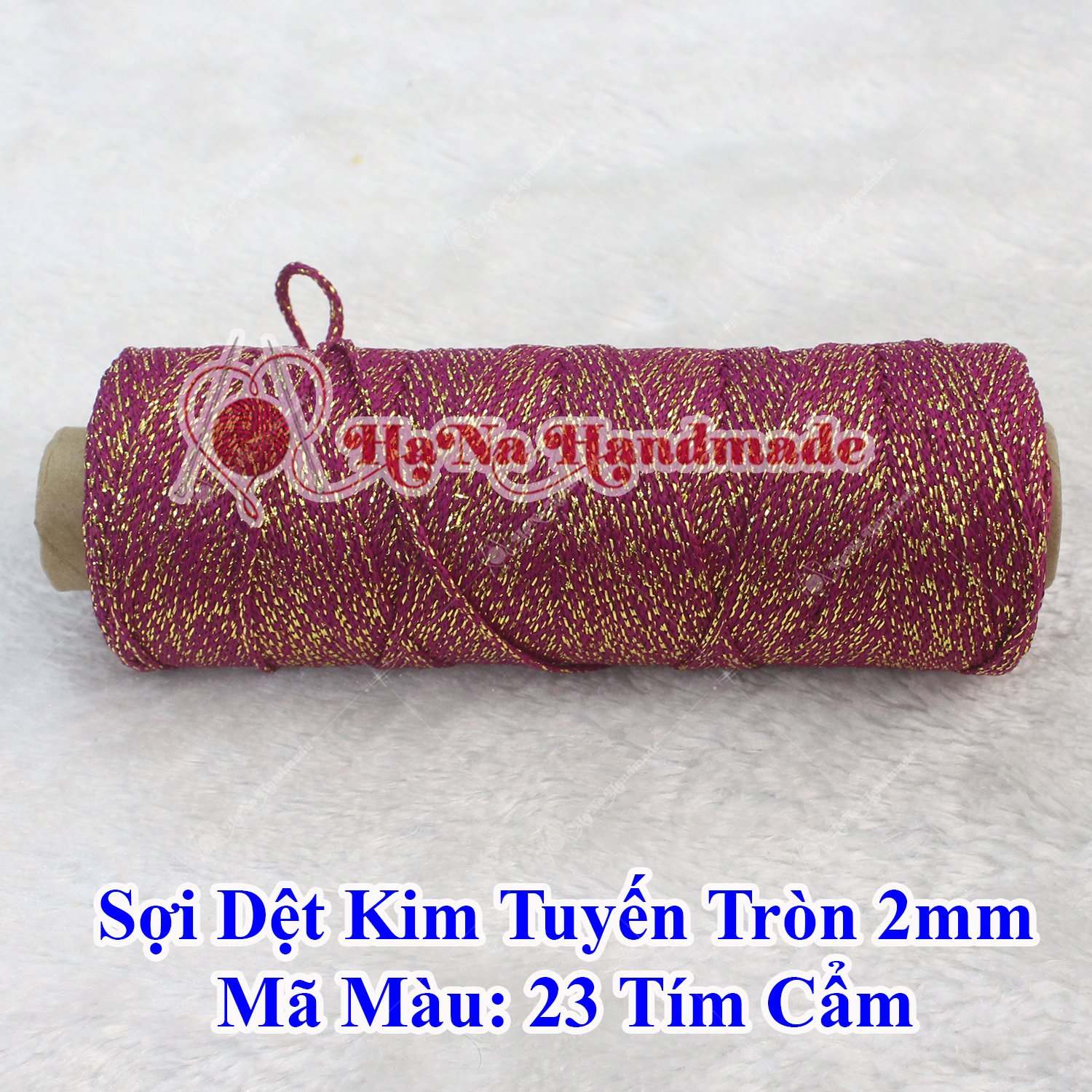 Sợi dệt kim tuyến tròn 2mm 30k/ống