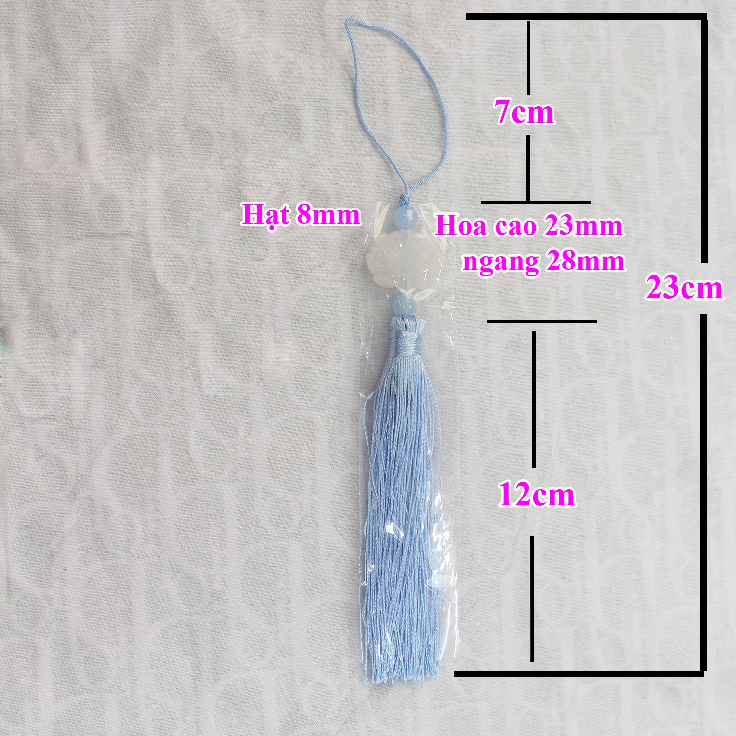 Dây tua rua họa tiết hoa trang trí 23cm