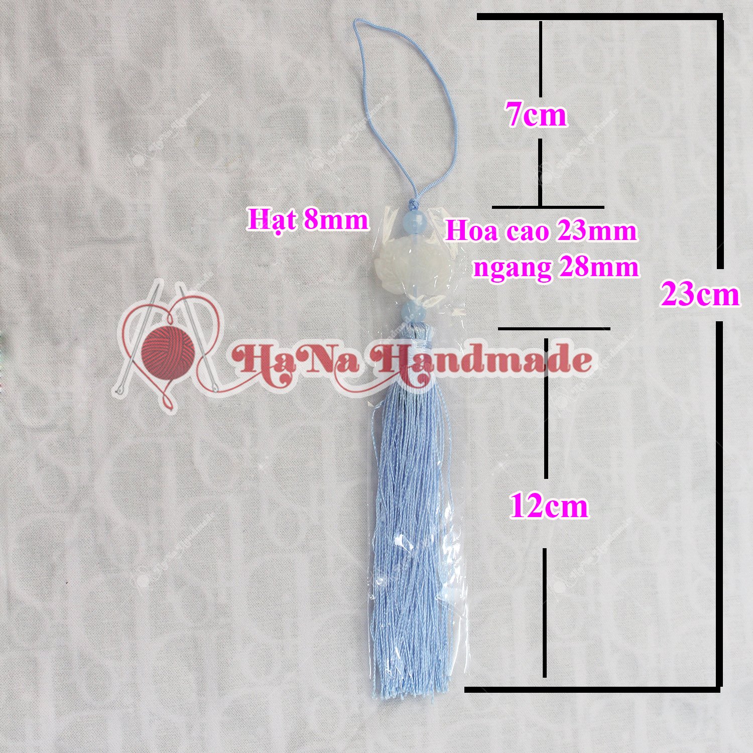 Dây tua rua họa tiết hoa trang trí 23cm