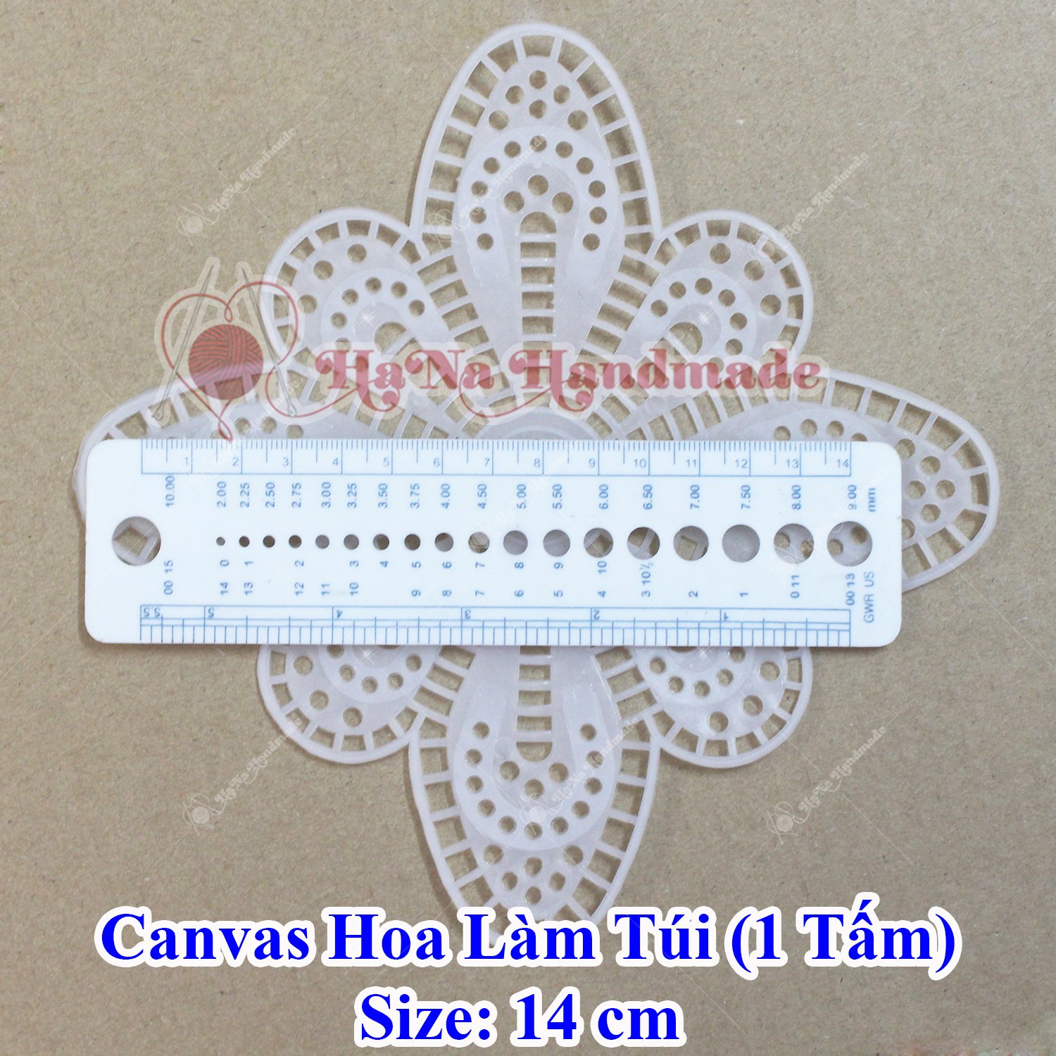Canvas hoa làm túi (1 tấm)