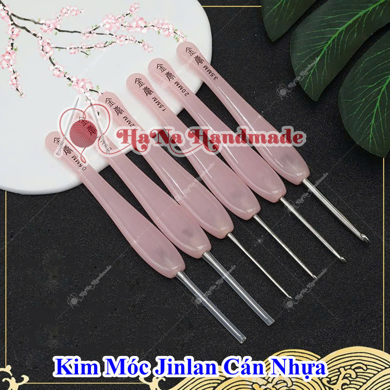 Kim móc Jinlan nhựa hồng cán thường