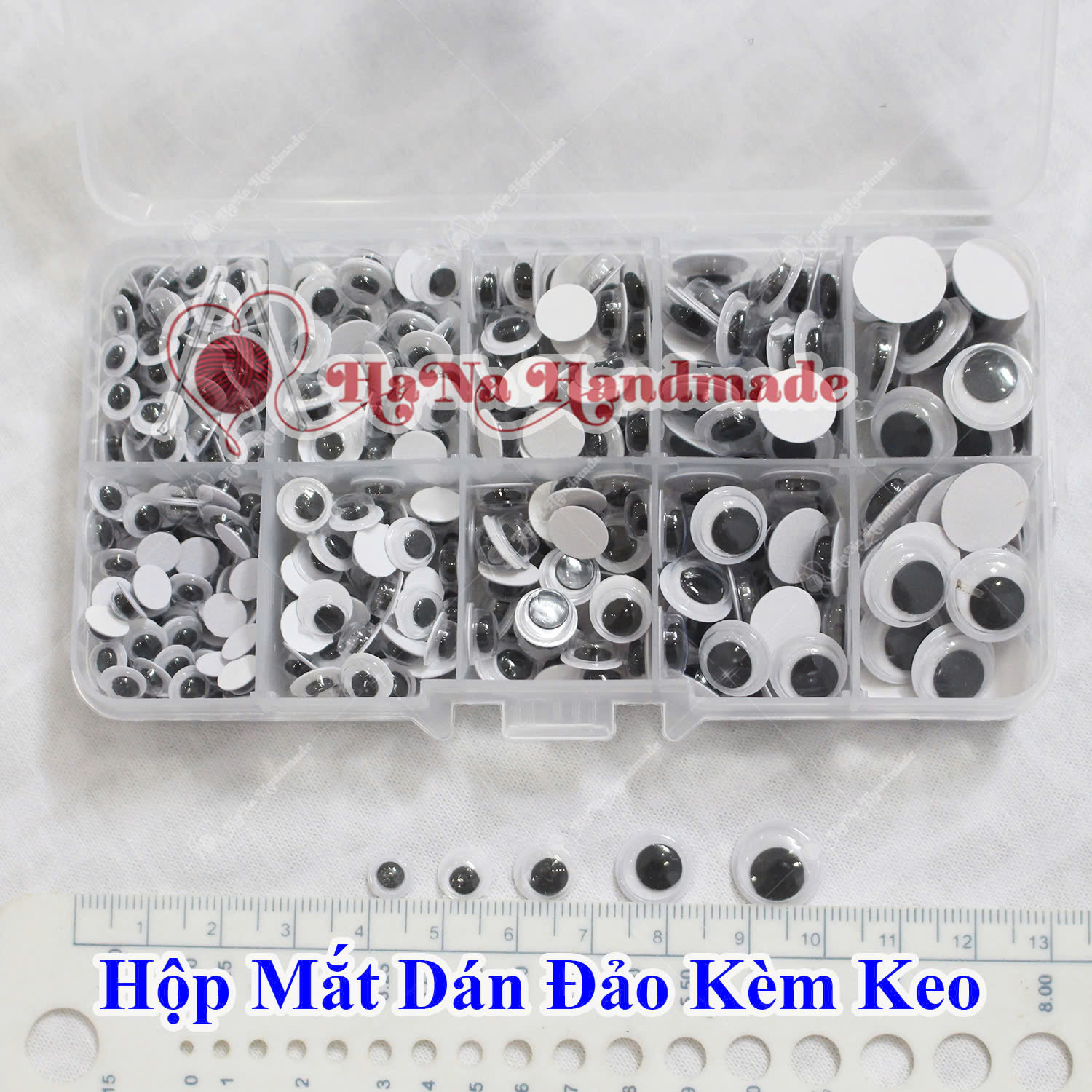 Hộp mắt dán đảo làm thú handmade kèm keo