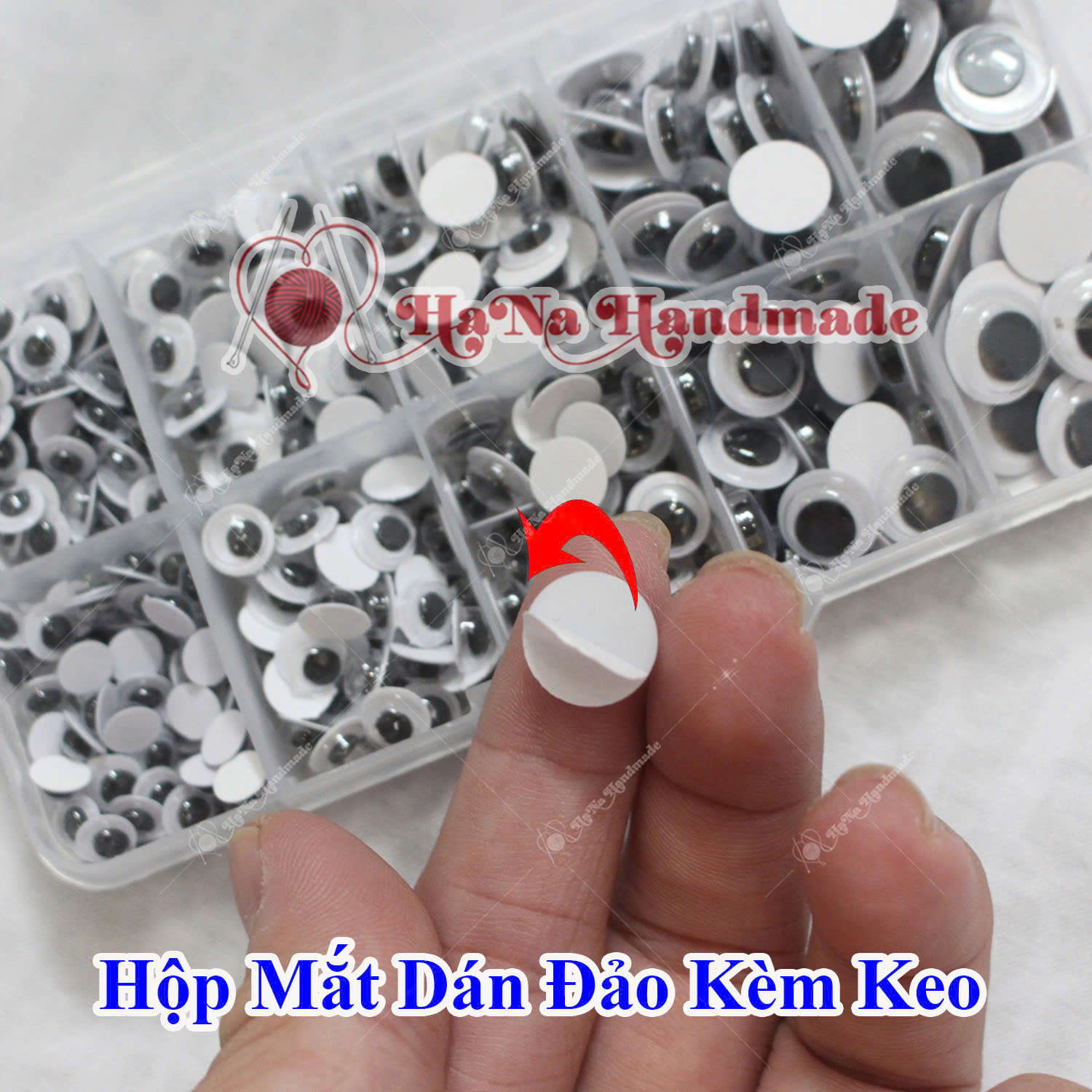 Hộp mắt dán đảo làm thú handmade kèm keo