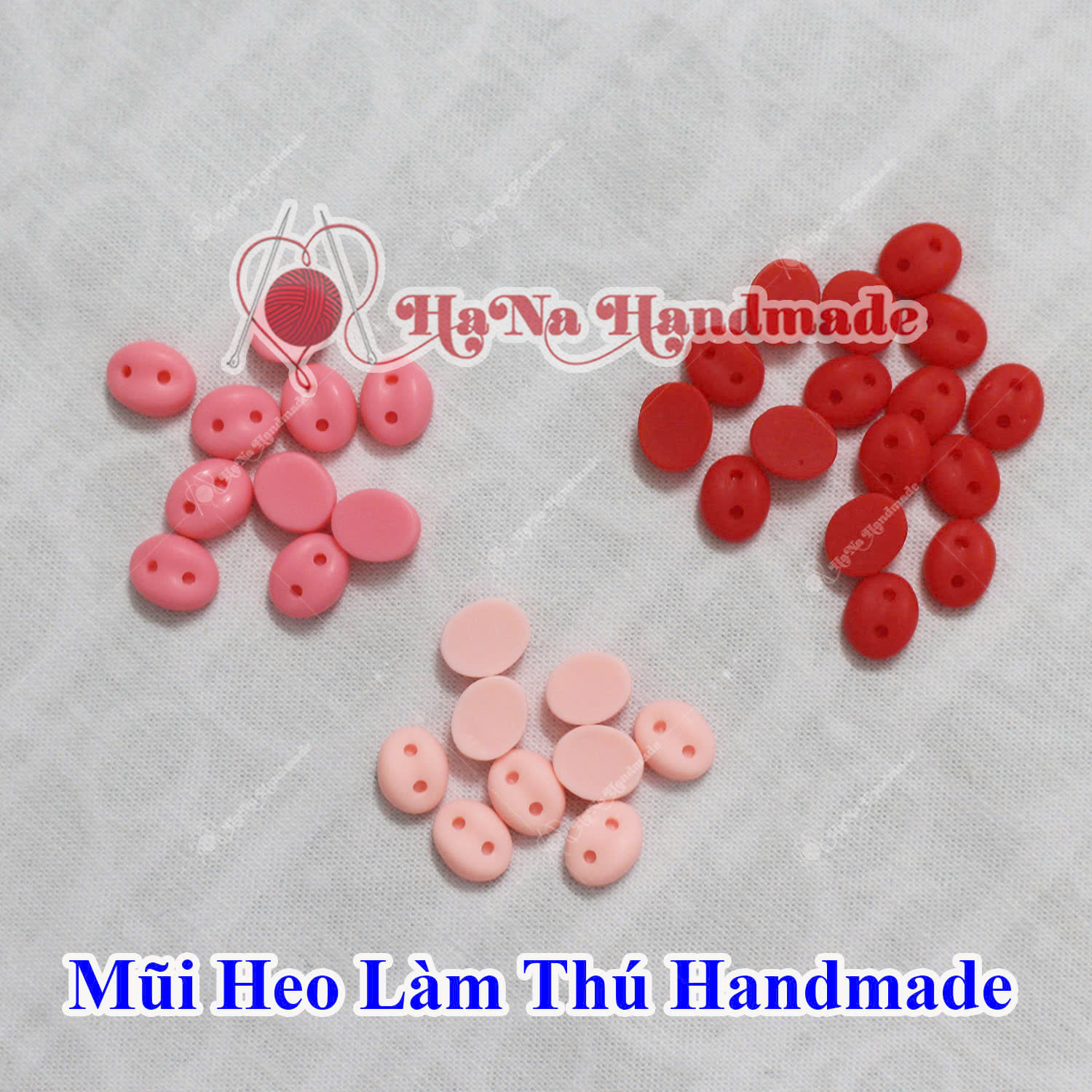 Mũi heo làm thú handmade 8x10mm- set 5 cái
