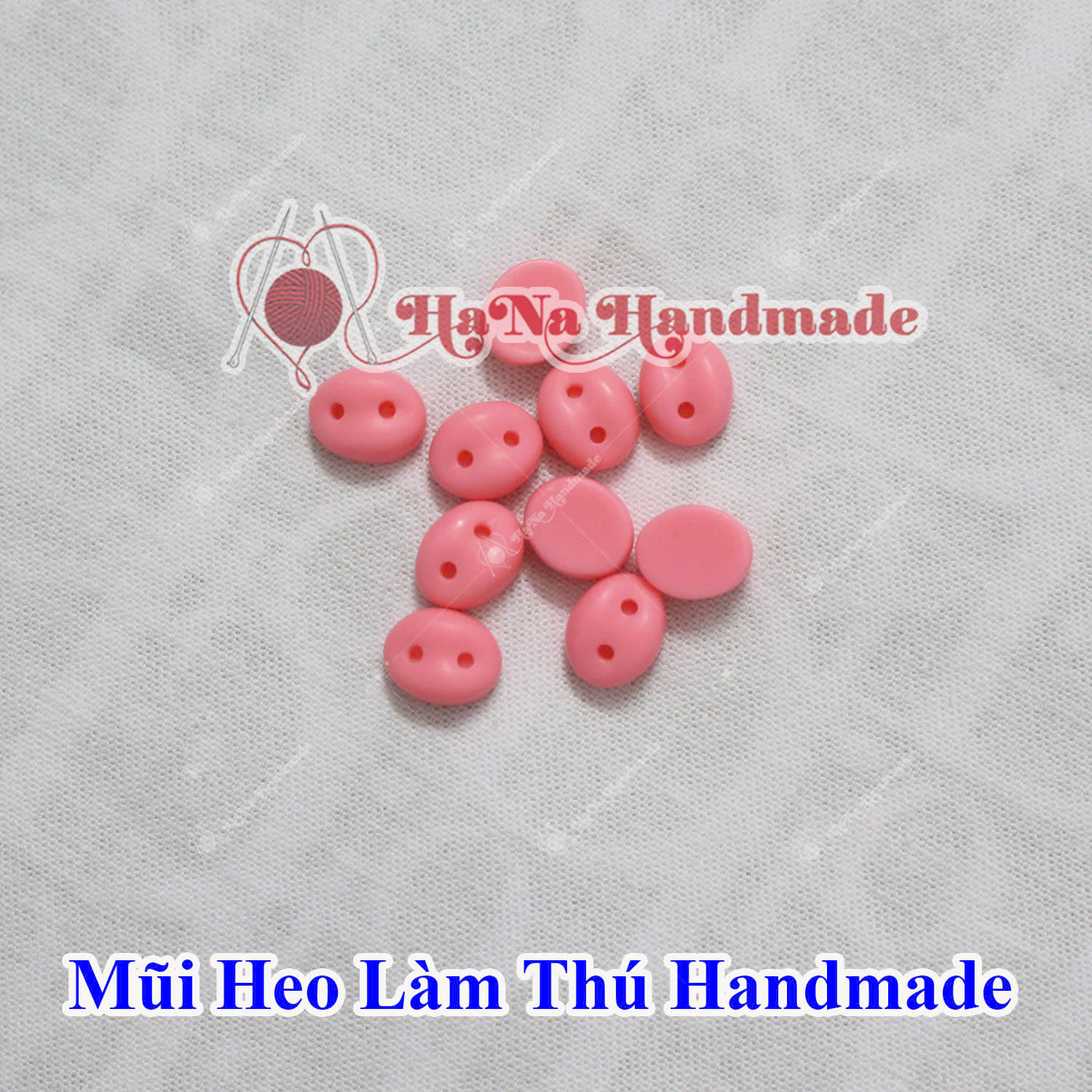 Mũi heo làm thú handmade 8x10mm- set 5 cái