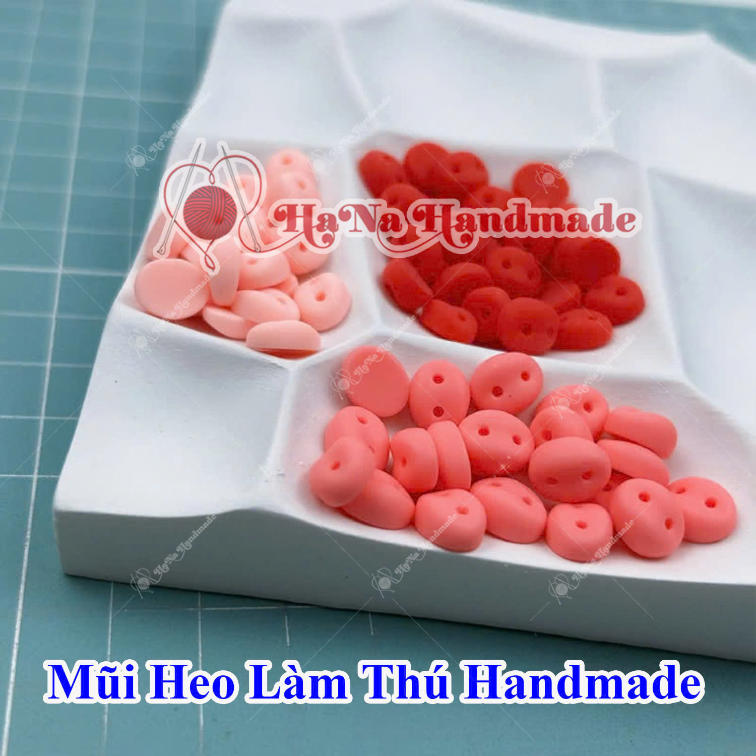 Mũi heo làm thú handmade 8x10mm- set 5 cái