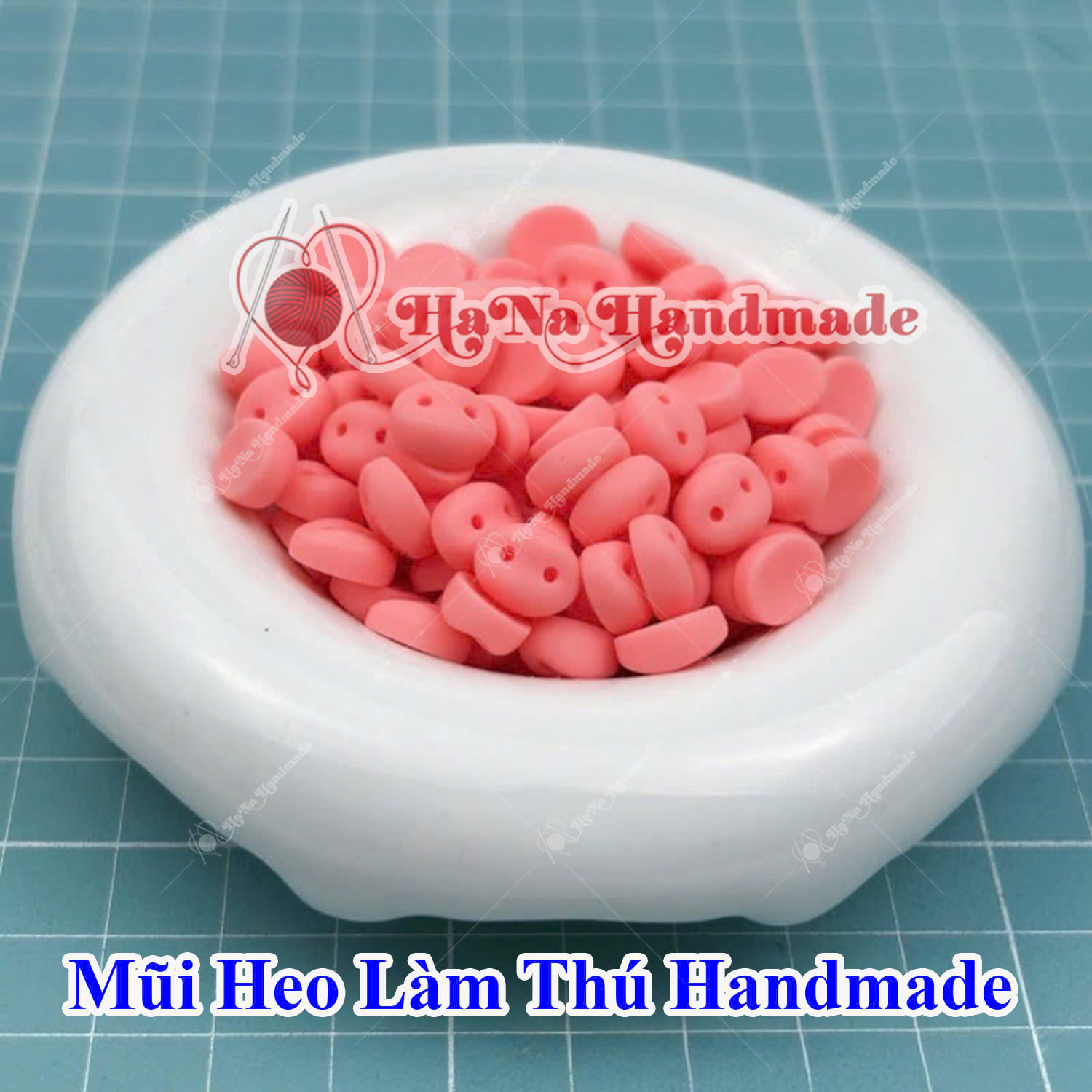 Mũi heo làm thú handmade 8x10mm- set 5 cái