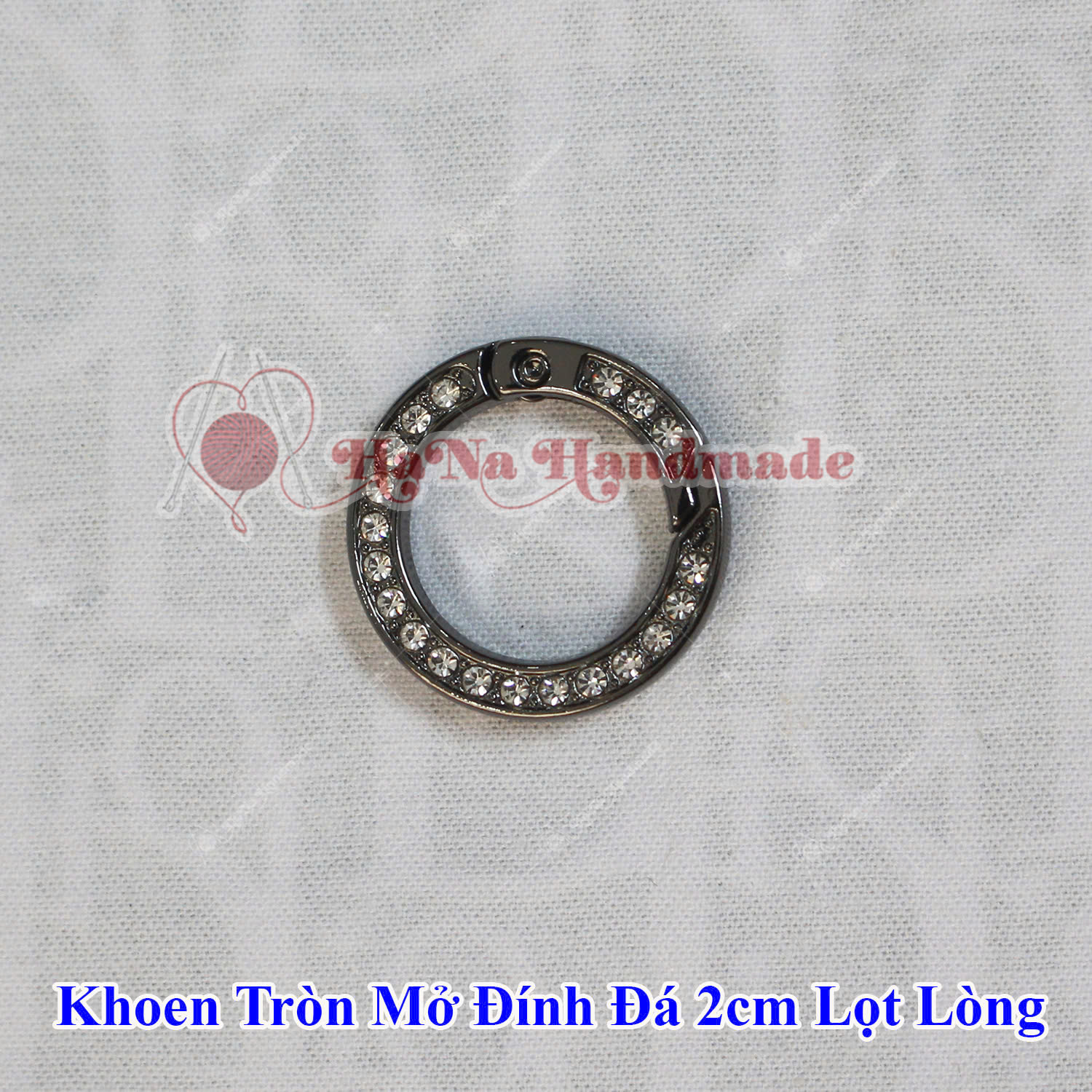 Khoen tròn mở đính đá 2cm (lọt lòng)