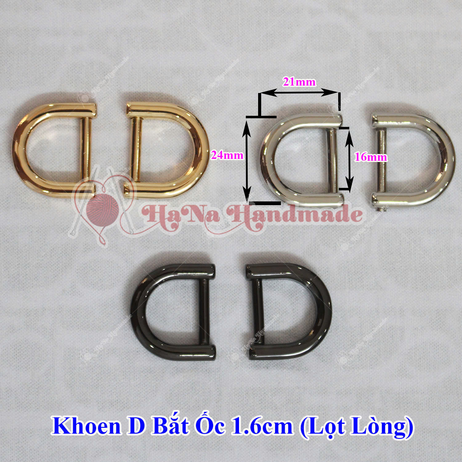 Khoen D bắt ốc 1.6cm lọt lòng ( bán cặp)