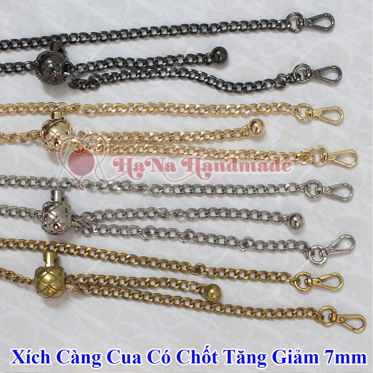 Xích càng cua có chốt tăng giảm