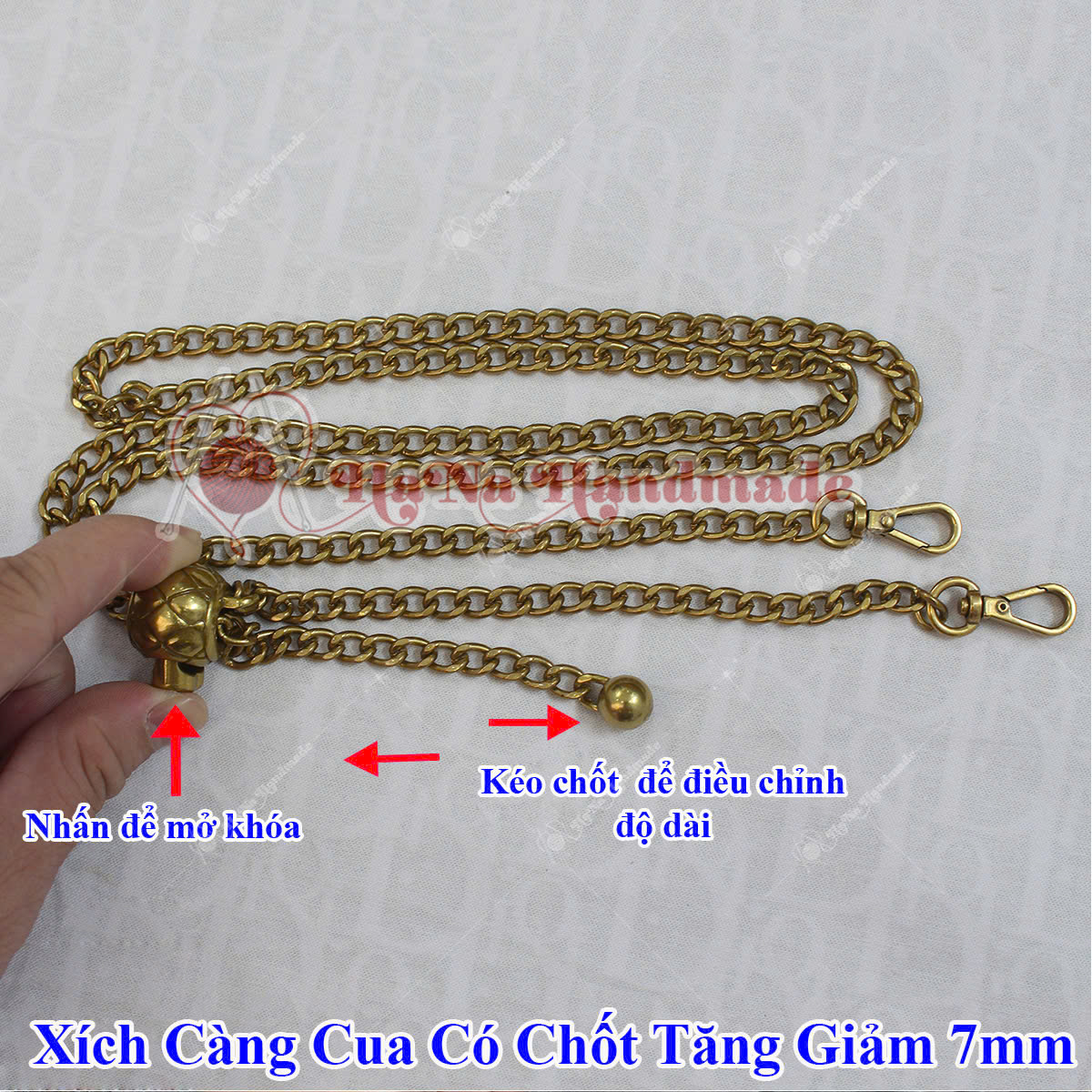 Xích càng cua có chốt tăng giảm