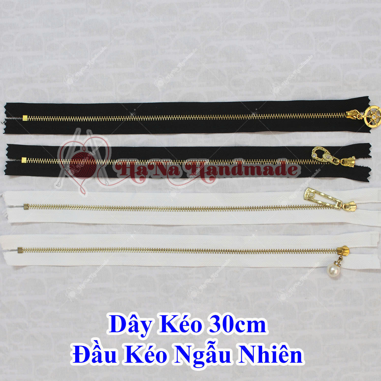 Dây Kéo 30cm Đầu Kéo Ngẫu Nhiên