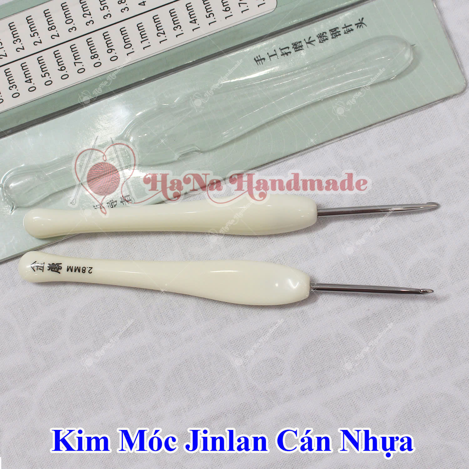 Kim móc Jinlan cán nhựa trắng