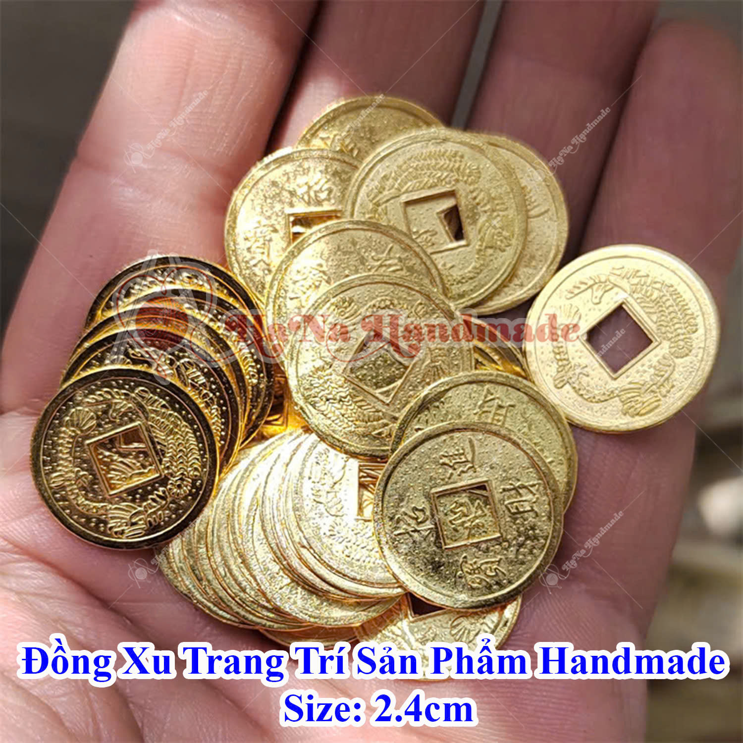 Set 10 đồng xu mô phỏng trang trí sản phẩm handmade