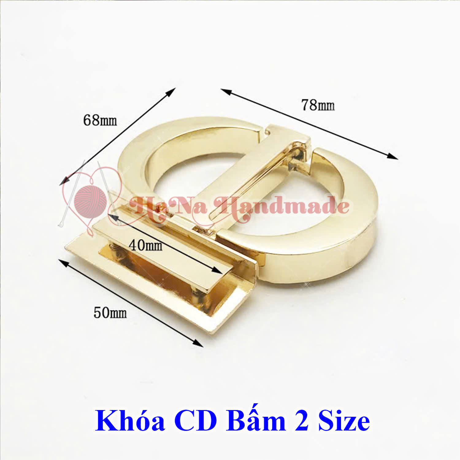 Khóa CD bấm 2 size làm túi handmade