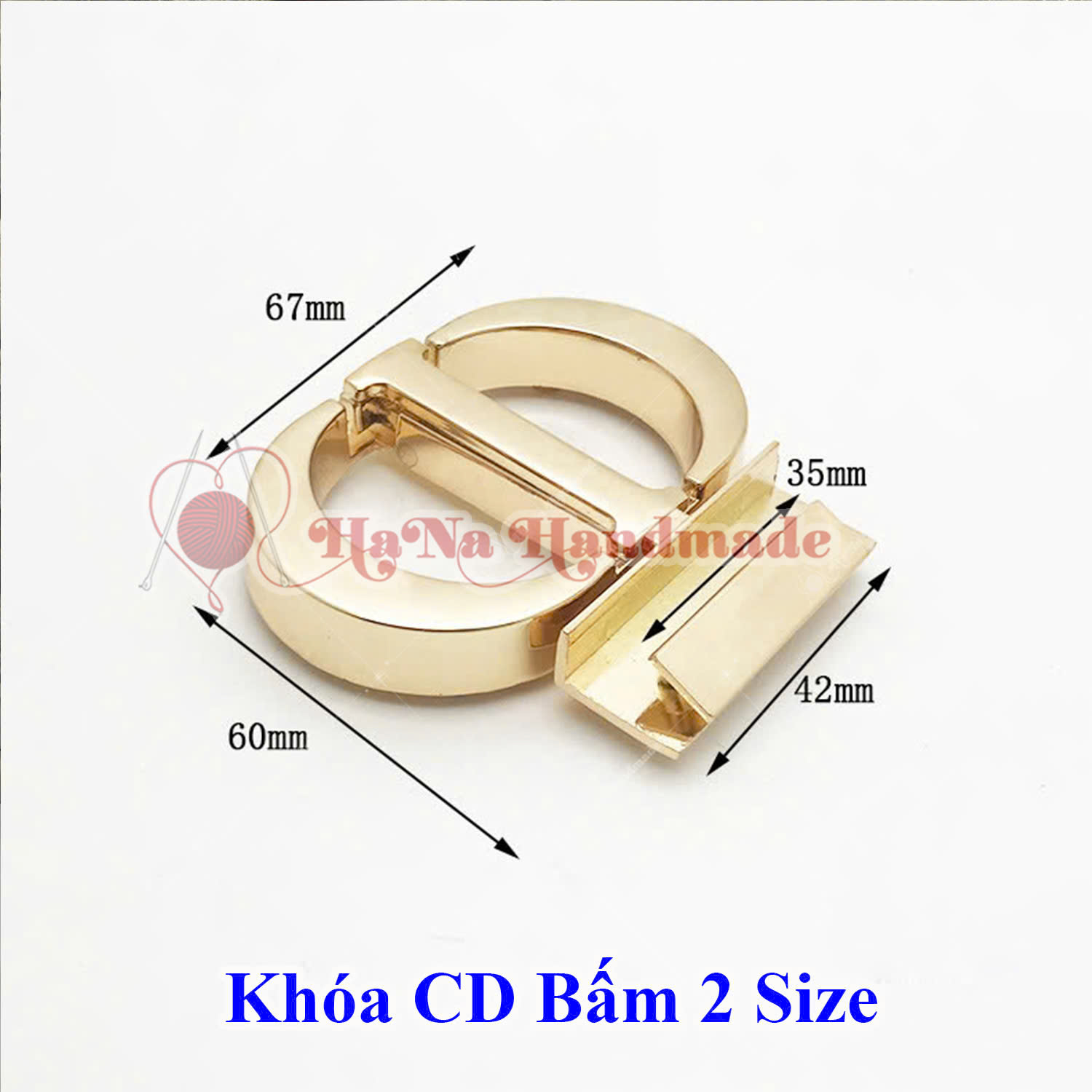 Khóa CD bấm 2 size làm túi handmade
