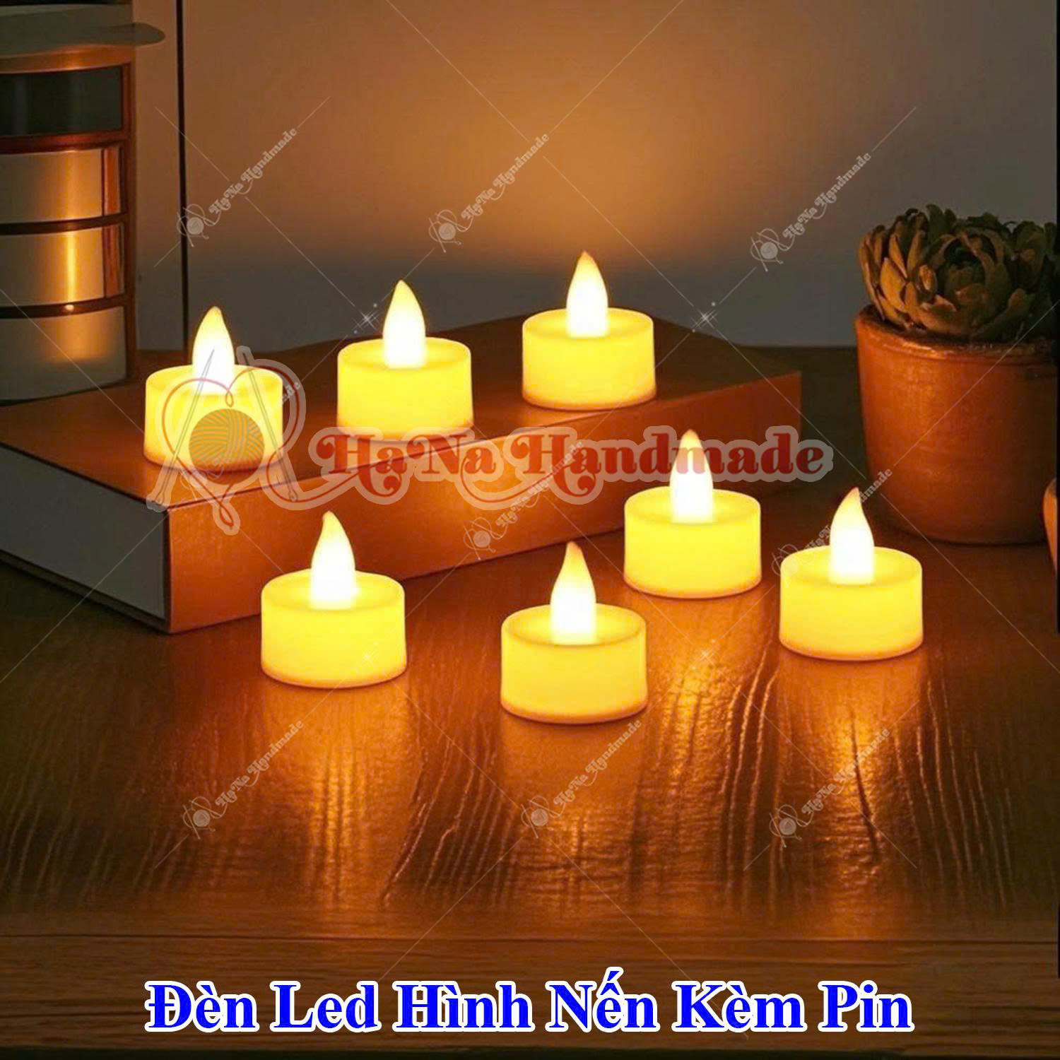 Đèn led hình nến kèm pin làm sản phẩm handmade