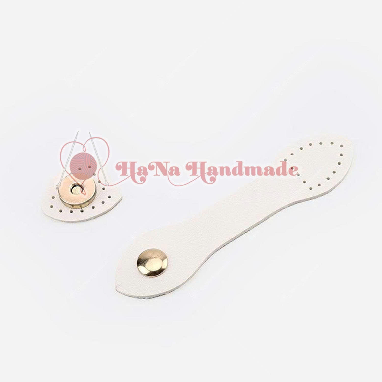 Khóa hít kèm da PU làm túi handmade