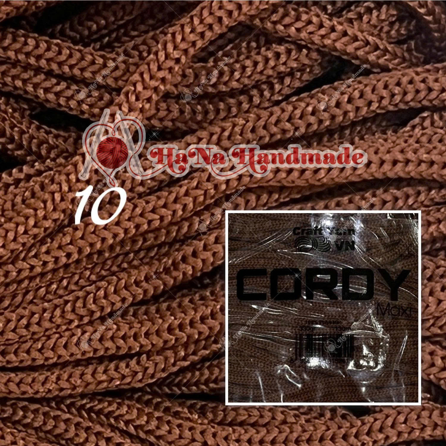Sợi Cordy Maxi Craft Yarn trơn túi 330g khoảng 130m