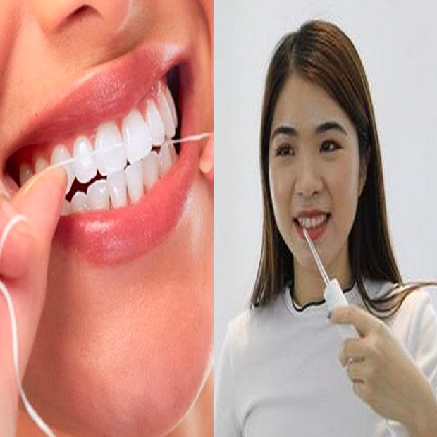 Vệ sinh răng miệng với tăm nước thường xuyên