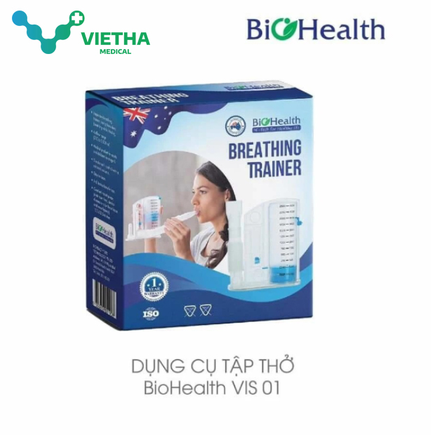 Phế Dung Kế - Dụng cụ hỗ trợ thở, phục hồi chức năng phổi TẬP THỞ BIOHEALTH VIS01