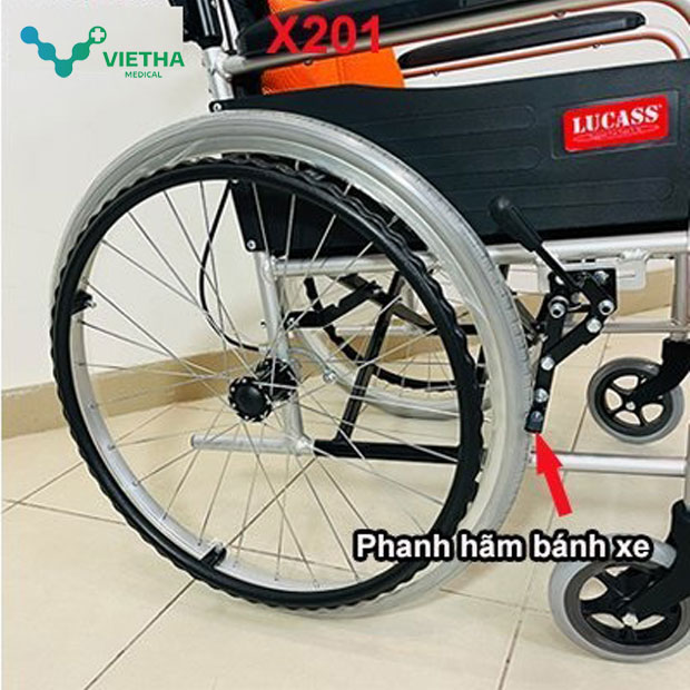 Xe lăn khung hợp kim nhôm Lucass X201