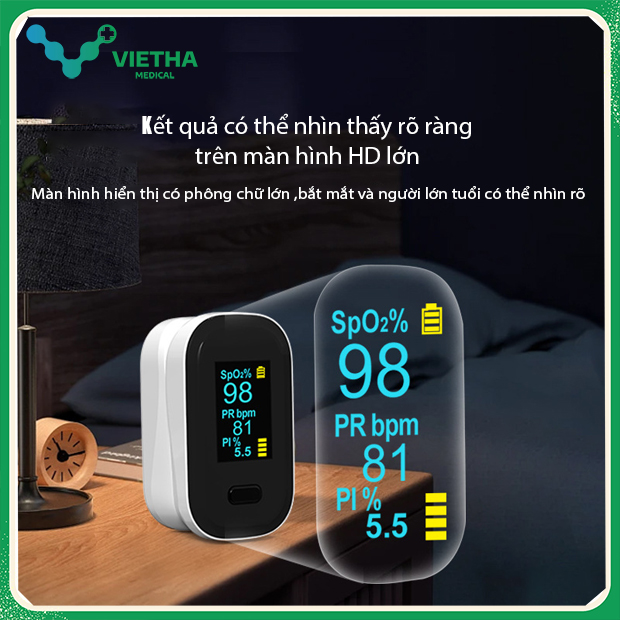 Máy đo nồng độ oxy trong máu và nhịp tim YK-80B