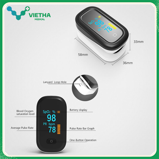 Máy đo nồng độ oxy trong máu và nhịp tim YK-80B
