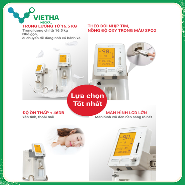 Máy tạo oxy Yuwell 9F-5AW 5L/phút