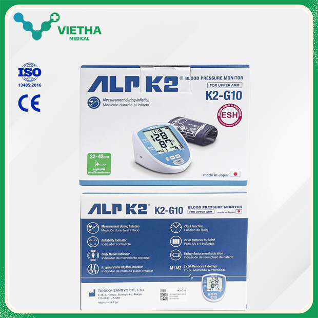Máy Đo Huyết Áp Điện Tử Bắp Tay ALPK2-G10