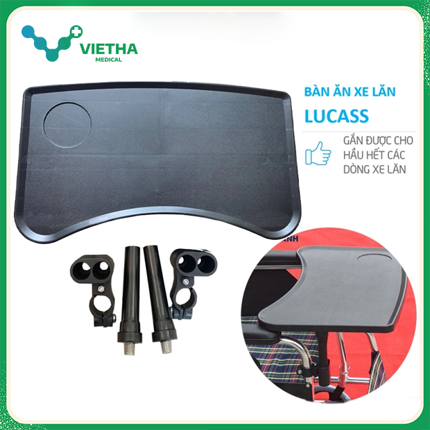 Bàn ăn trên xe lăn Lucass - Chính hãng Lucass