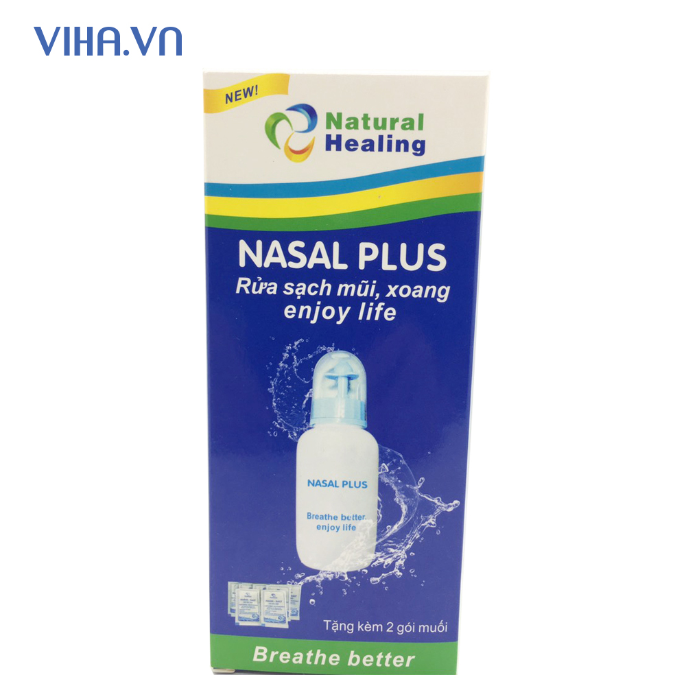 Bình Rửa Mũi Cao Cấp Nasal Plus Tặng Kèm 02 Gói Muối Biển